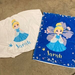 Cinderella “Sarah” fleece Blanket and pillow case
